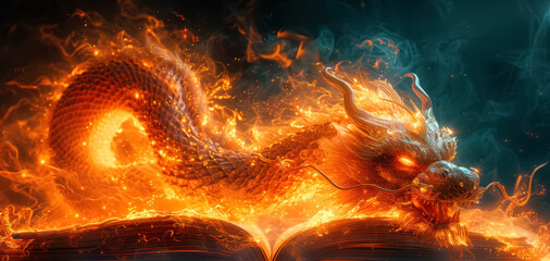 Magical book. surreal mystical fantasy artwork