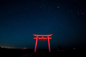 日本, 空, 風景, 海, 星空, 鳥居, 銀河, galaxy, ギャラクシー, 千葉,...