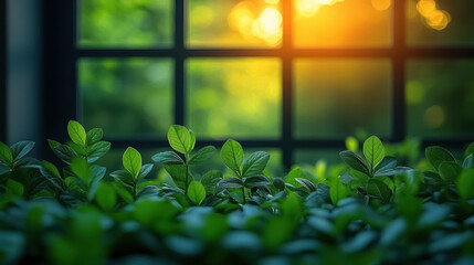 Naklejka premium Green environment and trees, Eco-friendly design
