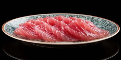 Flying Fish Roe Sashimi on plate Product photographya