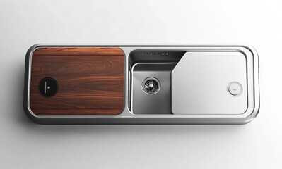 Obraz premium Modern Kitchen Sink with Built in Cutting Board