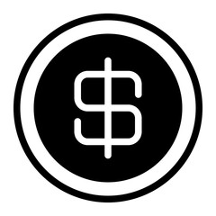 Dollar Sign Icon in a Circular Design