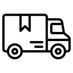 Delivery Truck Icon for Transportation and Logistics