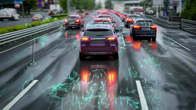 Autonomous Car Sensing and Wireless Communication Network on Highway: Self-Driving Vehicle Technology and Driverless Car Concept