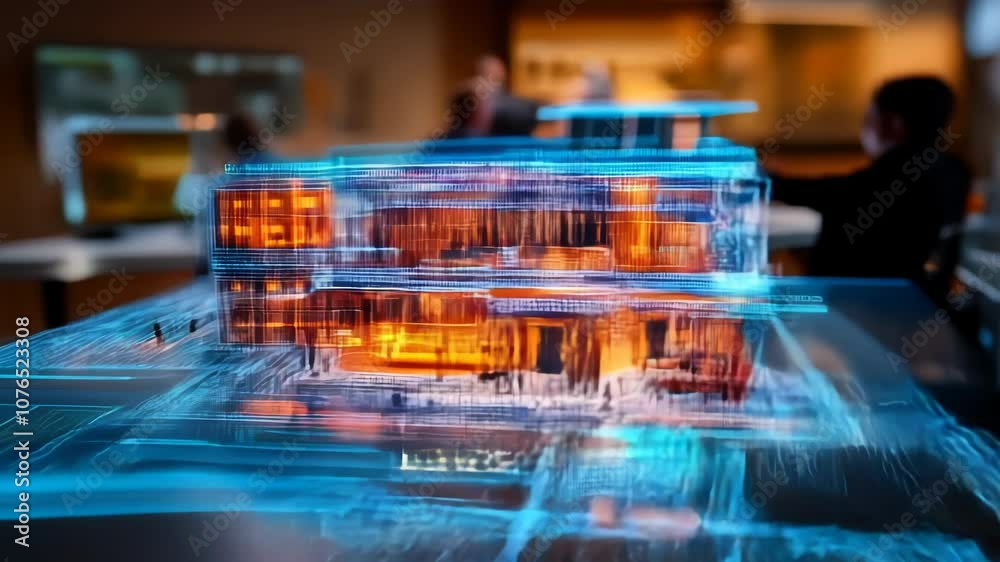Poster cutting-edge digital building information modeling (bim) technology in modern architecture and engin