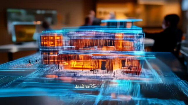 Cutting-Edge Digital Building Information Modeling (BIM) Technology in Modern Architecture and Engineering Visualization for Efficient Project Planning