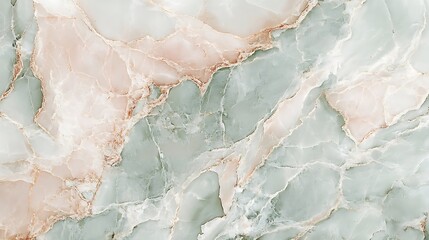Green and Pink Marble Stone with Intricate Veining