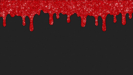 melt drip glitter on paper texture background, nail polish and liquid lipstick shiny glitter glow, beauty and cosmetics isolated design element