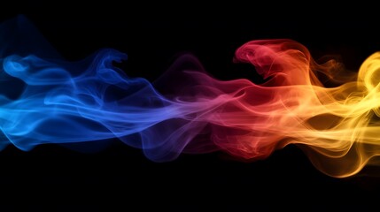 Fototapeta premium Abstract Smoke Waves on Black
