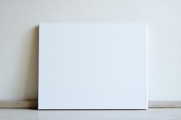 Naklejka premium Wooden easel with blank canvas near grey wall indoors 