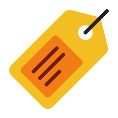 Yellow Price Tag Icon for E-commerce and Retail