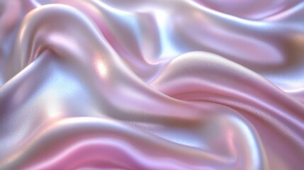 Obraz premium Luxurious Flowing Silk Fabric in Soft Pink Hues