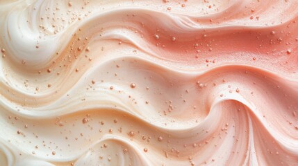 Obraz premium Elegant Flowing Textures with Delicate Bubbles and Warm Hues