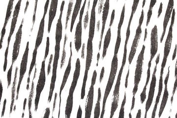 Thick Ink Pen Black Lines on White Background Zebra Skin Barcode Shapes