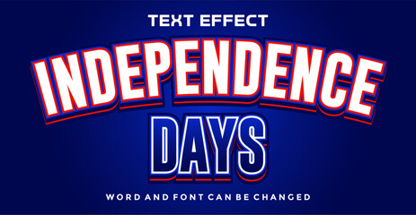 Independence days editable text effect
