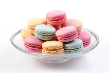 Obraz premium Macaron plate macarons food.