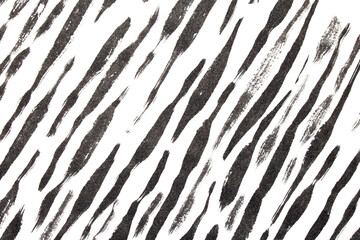 Thick Ink Pen Black Lines on White Background Zebra Skin Barcode Shapes