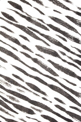 Thick Ink Pen Black Lines on White Background Zebra Skin Barcode Shapes