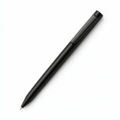 Black pen on a white background.