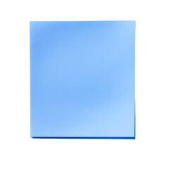 Blank Blue Sticky Note Isolated on Transparent Background