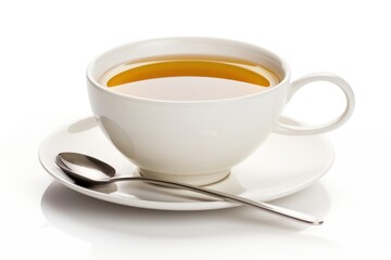 Fototapeta premium Tea cup spoon saucer coffee.