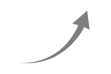 gray curved arrow up direction