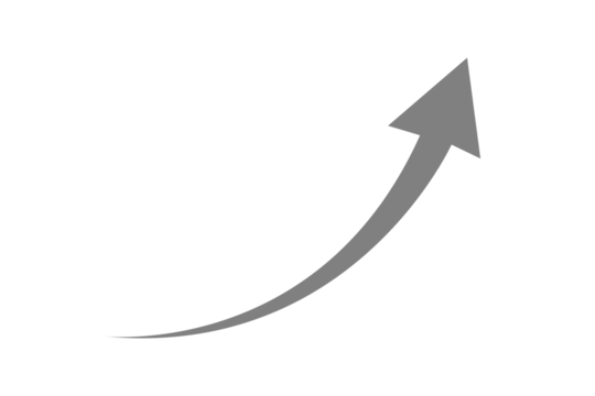 gray curved arrow up direction