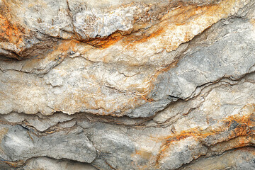 Textured rock surface with mineral veins in earthy tones