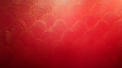 Red empty background with a wave pattern. Background for a card or banner for Chinese New Year, Lunar New Year, Tet.