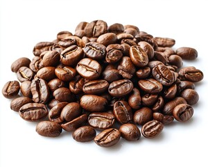 Fototapeta premium Isolated Coffee Beans on White Background