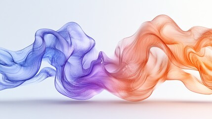 Fototapeta premium Colorful Swirls on White Background for Creative Projects