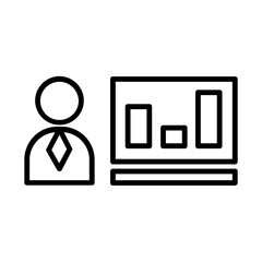 icon of a person with a sign