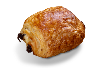 Pain au chocolat croissant isolated