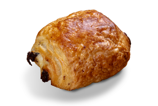 Pain au chocolat croissant isolated
