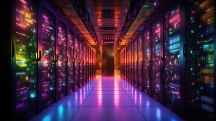 Server Room Neon Lights