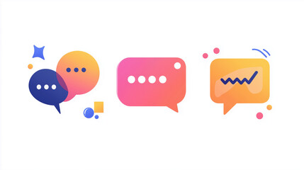 media bubbles, social network concept, Vector illustration of a chat window, speech bubble, chat, media concept