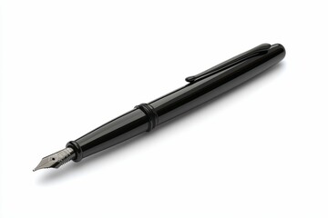 A black fountain pen on a white background.
