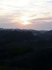 sunset in the mountains