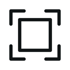 Scan object UI icon, object scanning simple line user interface vector symbol