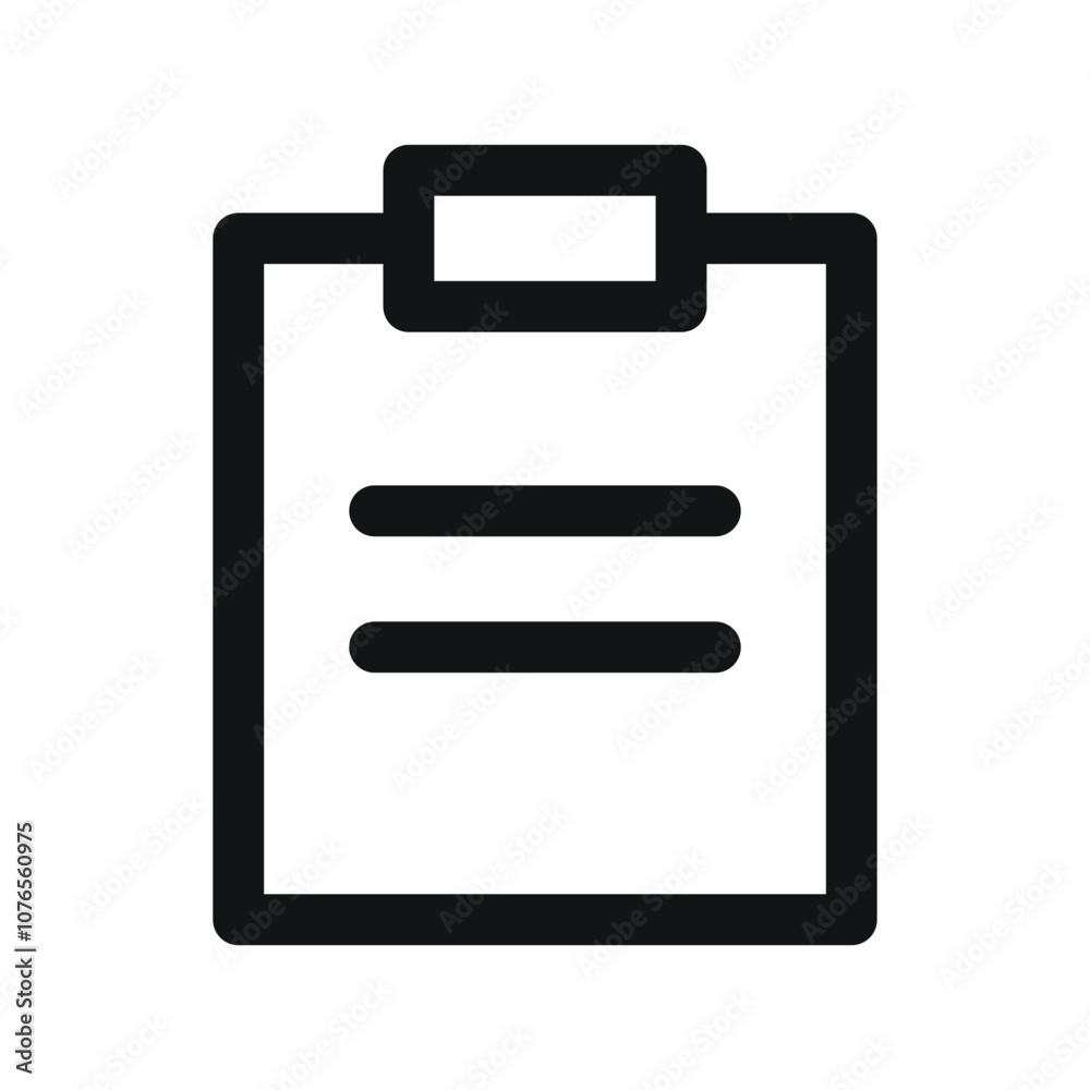 Poster report ui icon, clipboard simple line user interface vector symbol