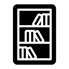 bookshelf glyph icon
