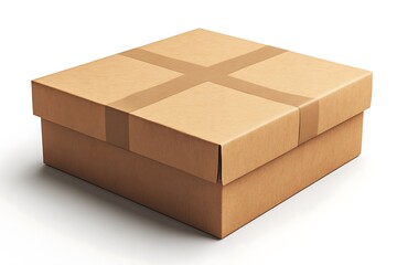 Fototapeta premium cardboard box isolated on white