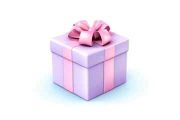 Fototapeta premium Gift box white background anniversary.