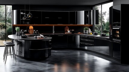 Explore modern black kitchen designs that inspire elegance