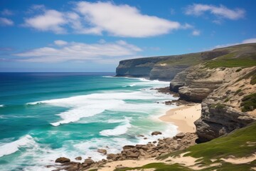 Fototapeta premium Beach promontory outdoors nature.
