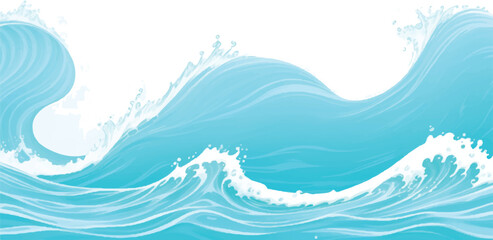 Transparent abstract soft blue and green abstract water color ocean wave texture background. Banner Graphic Resource as background for ocean wave and water wave abstract graphics	