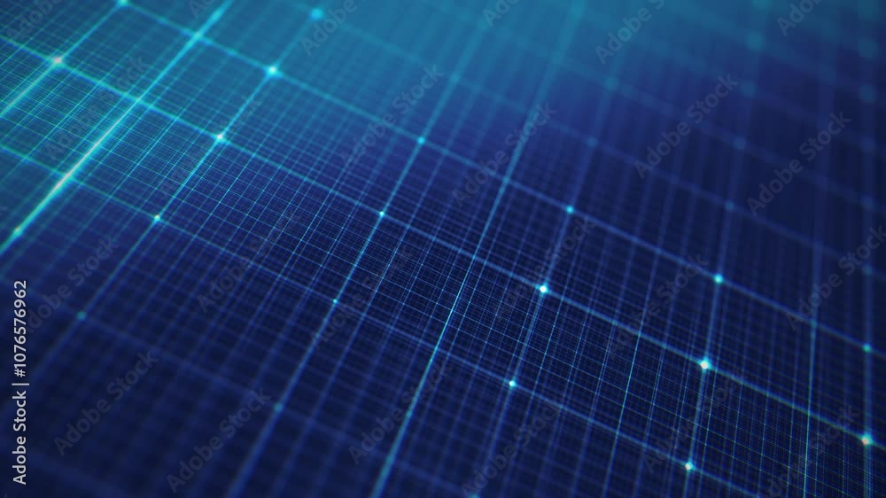 Poster abstract technology 3d grid background/ animation of an abstract 3d grid technology background with 