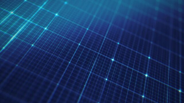 Abstract Technology 3d Grid Background/ Animation of an abstract 3d grid technology background with glowing lines