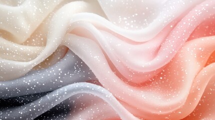 Soft Flowing Fabric in Pastel Colors with Sparkling Accents