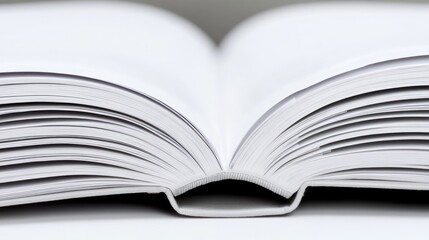 A close-up of an open book displaying its pages.